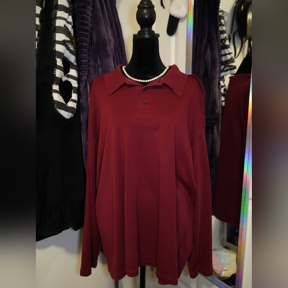 Alfani XXL Red Long Sleeve Top